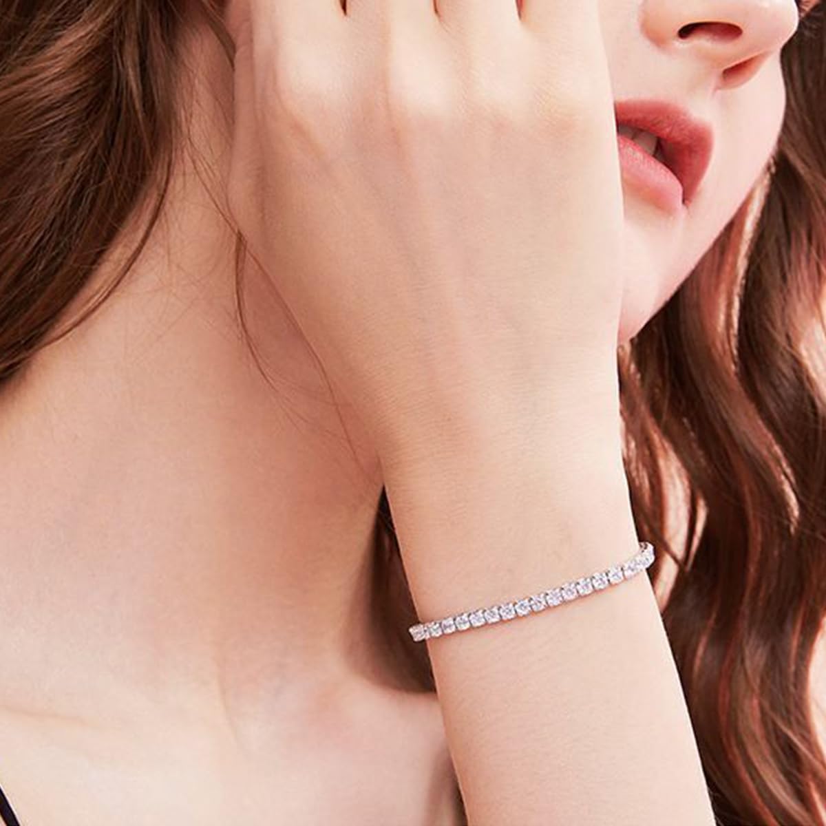 Stackable Bracelet Nail Love Bangle Bracelets Set for Women 18K Gold Plated Bangles Cubic Zirconia Classic Stainless Steel Jewelry Gift for Her - Image 5