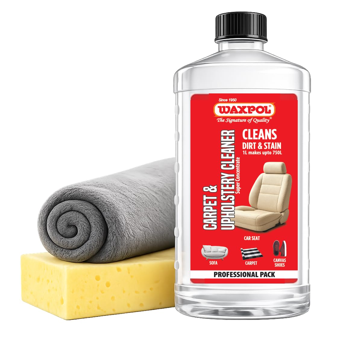 Waxpol Carpet & Upholstery Super Concentrate Foaming Cleaner (1L) - for Carpet, Upholstery, Fabric, Car Interiors, Seat, Door Panel, Headliner Roof, Dashboard, Mat, Leather, Plastic & Laminate-picture-28