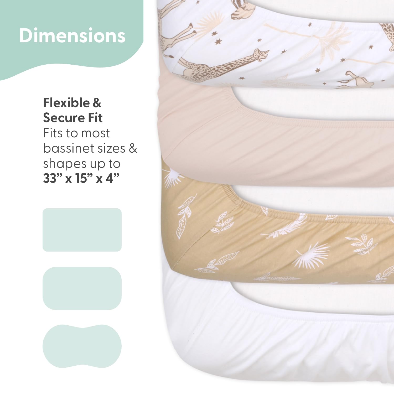 The Peanutshell Set 4 Lenzuola Con Angoli Per Culla | Floreale Rosa E Grigio, Microfibra, 132x71 Cm - 2