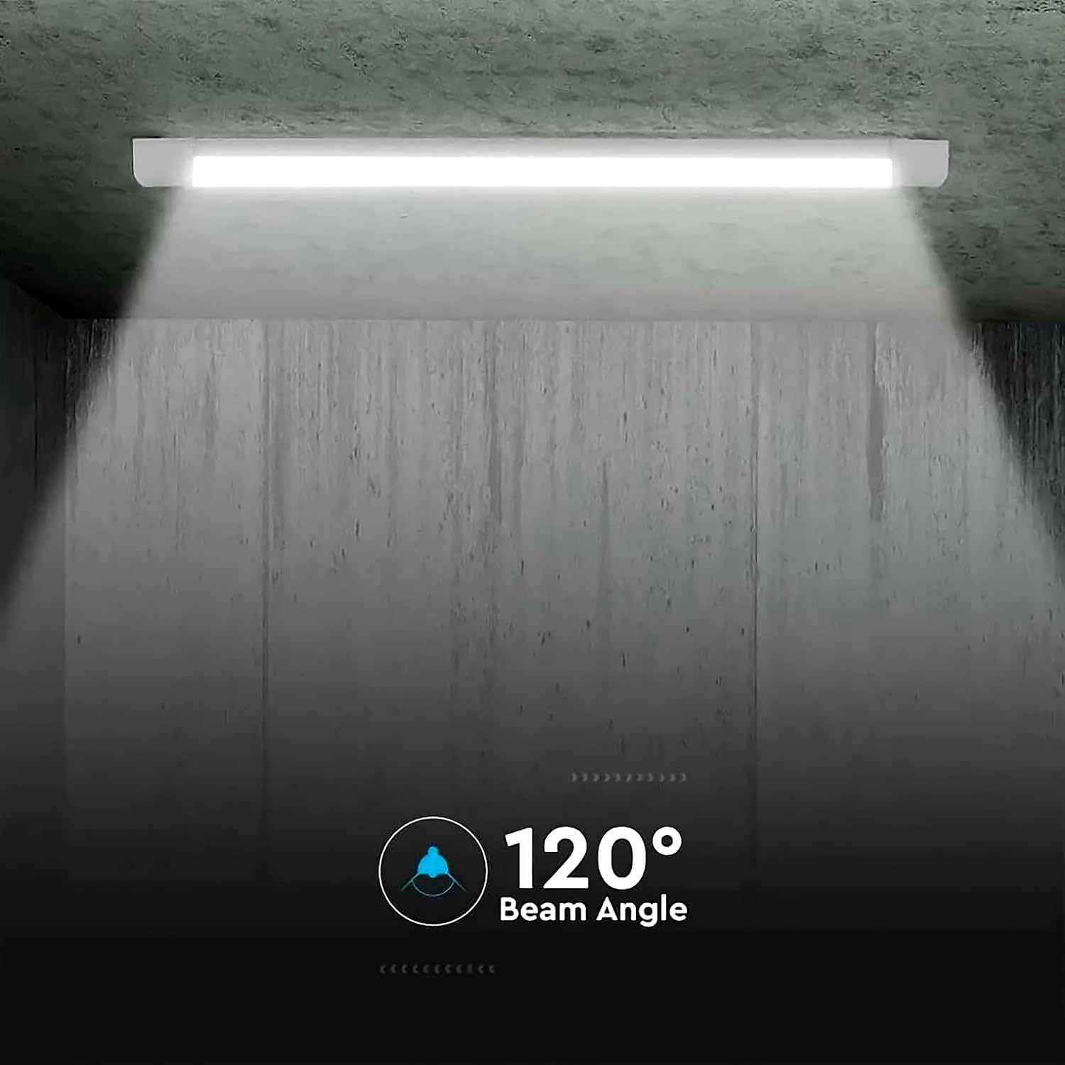 V-TAC 2x Plafoniera LED 150 CM da Soffitto o Parete - 50W - Chip Samsung - Lampada Rettangolare 6000 Lumen IP20 per Parete, Garage, Negozio,Magazzino - Plafoniere Tubo - Luce Fredda 6500K