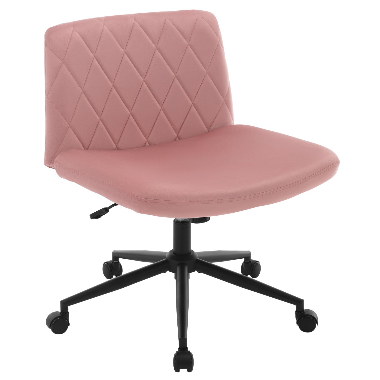 WOLTU Silla Oficina Giratoria, Silla Escritorio Ergonómica, Silla de Trabajo con Respaldo y Ruedas, Silla Tapizada de Terciopelo, Asiento Amplio y Altura Ajustable, Rosa, BS160rs