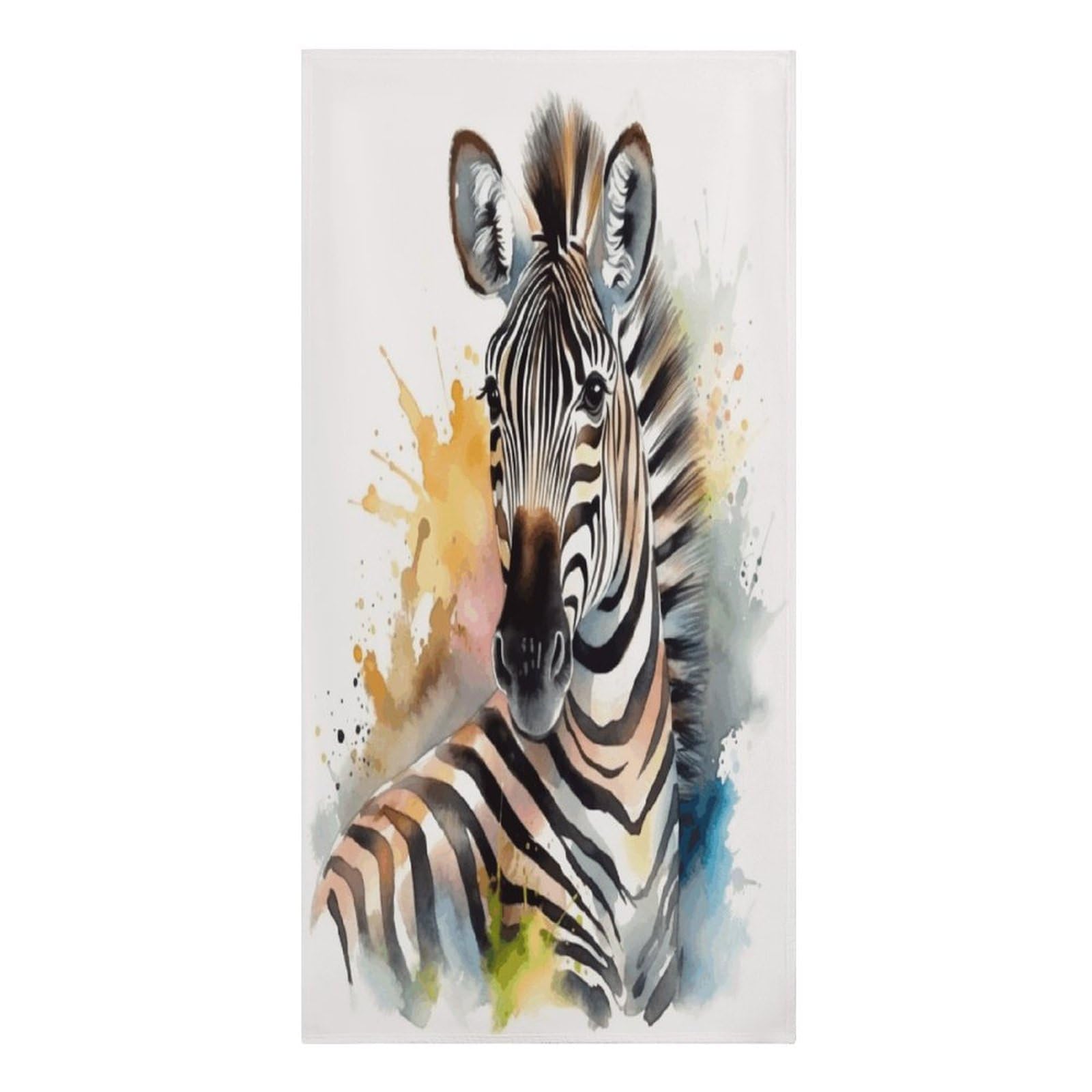 VstaDank Cute Zebra Watercolor Beach Towels 30"x61" Microfiber Super Absorbent Large Bath Towels Cozy Soft Swim Travel Towel Quick Dry Thin Pool Towel Beach Accessories for Outdoor Adult
