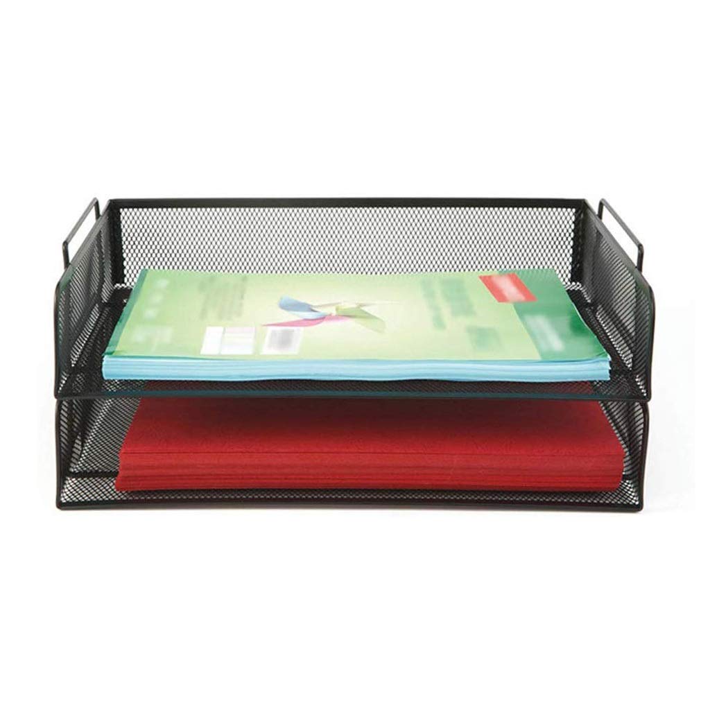 Desk File Organizer,Desktop Organizer File Sorter Uchwyt na teczki na czasopisma Artykuły biurowe Biurko Organizer do poczty Czarny metalowy organizer z siatki Małe uchwyty na dokumenty Organizer na l