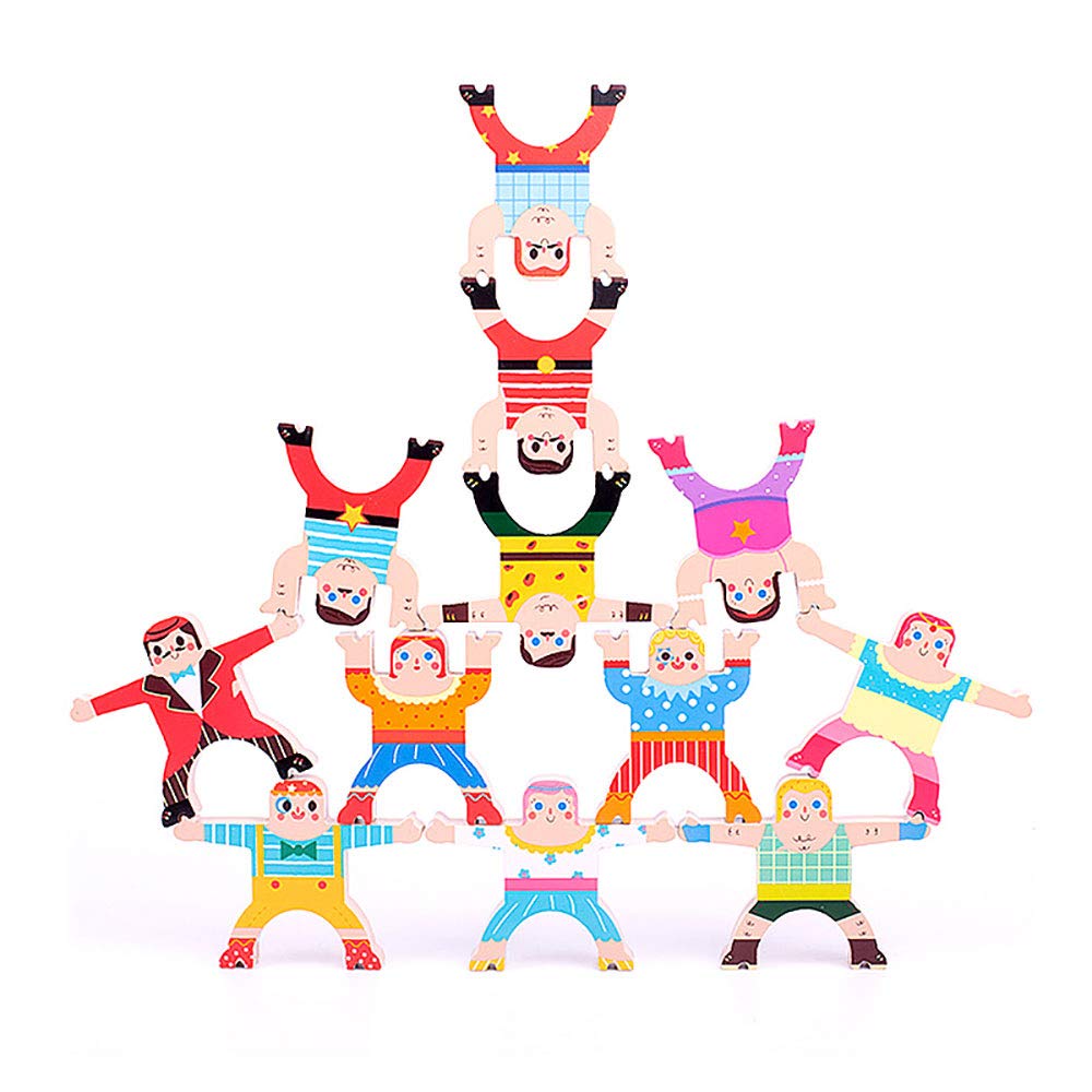 Buy Arkmiido Stacking Game Wooden Hercules Shaped Stacking Toy Balancing Blocks Game Montessori