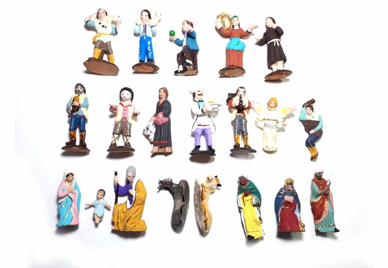 Sie erhalten 30 Hirten aus Terrakotta, Höhe 7 cm, Geburt Jesu, König, für Krippe, Heiliger Grigorium, handwerkliches ArMEN. Es gibt 10 Tage, um sie zu produzieren, erhalten Sie einen kostenlosen
