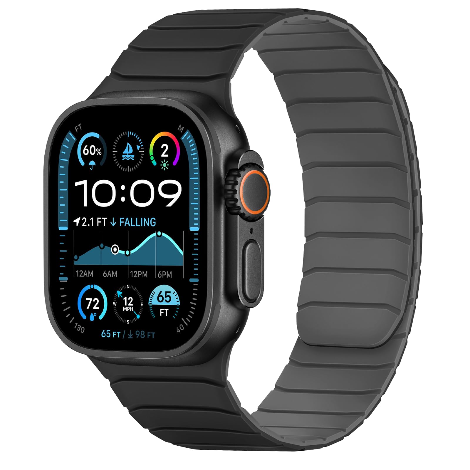 Tasikar Magnetic Bands Compatible with Apple Watch 49mm 46mm 45mm 44mm 42mm Soft Silicone Replacement Loop Wristband for iWatch Ultra 3 2 1 SE Series