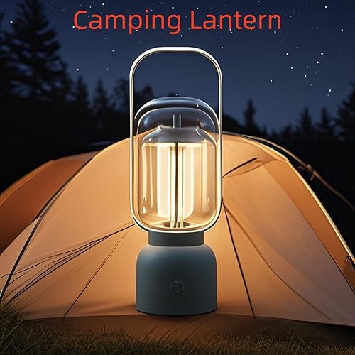 Miniatura 7 de Artin-X Lámpara de mesa pequeña inalámbrica con bombilla Edison retro de imitación, lámpara táctil con puerto de carga USB, luz nocturna regulable