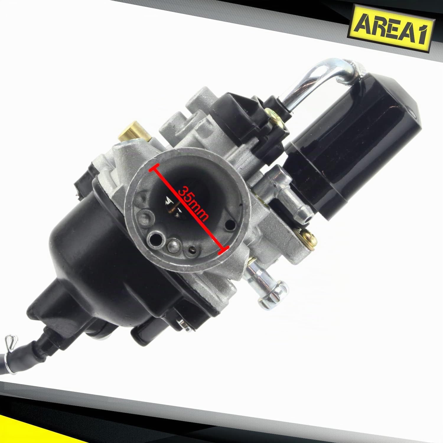 Area1 Carburatore di ricambio 12 mm 50 ccm 2T compatibili con NRG Power mc2 mc3 TPH Fly Liberty Free Zip Free Diesis Sfera, Runner, SR R, S Primavera Sprint ET2 LX LXV