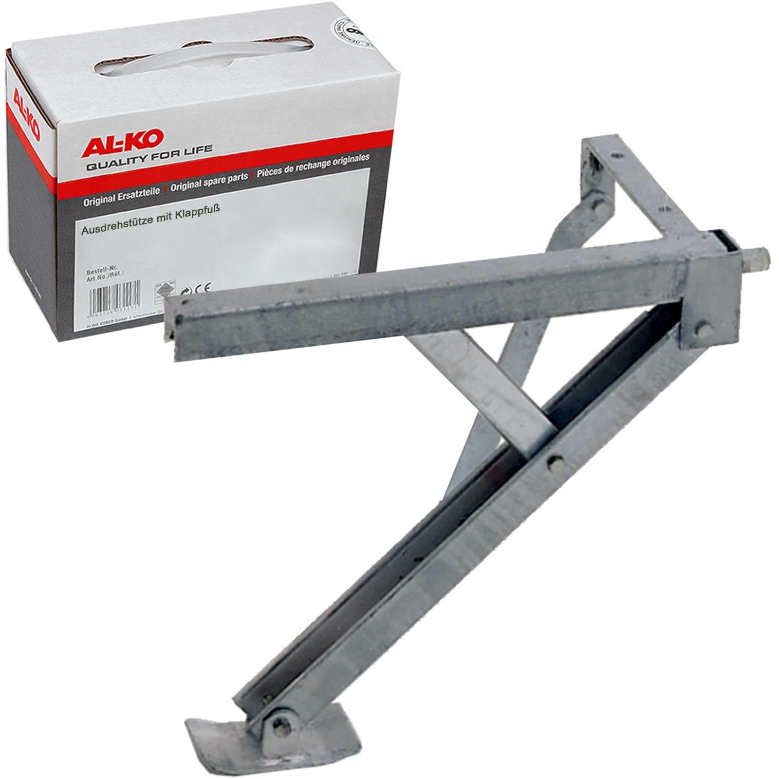 AL-KO - Support avec pied rabattable - Capacité de charge : 800 kg - Hauteur : 480 mm - Uniquement pour l'avant droit et l'arrière gauche.