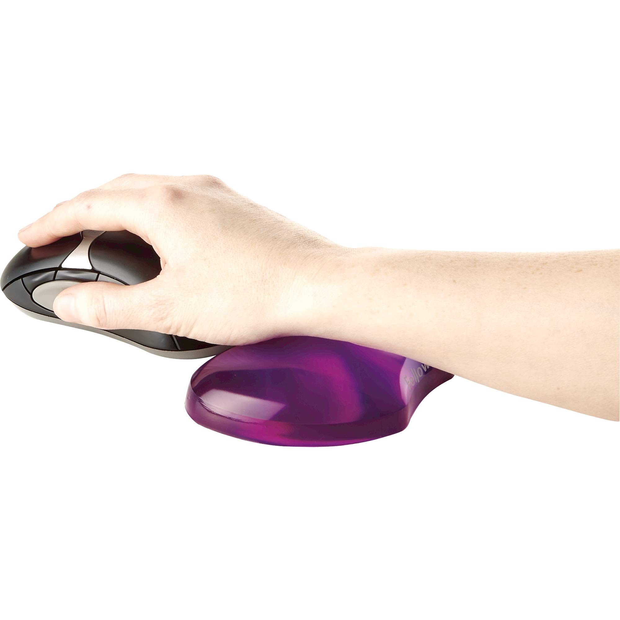 Fellowes 91437 Repose-poignets ergonomique pour clavier Crystal Gel Violet & - 91477-72 - Gel Crystal - Repose-Poignet Gel - Lilas - Lot de 4