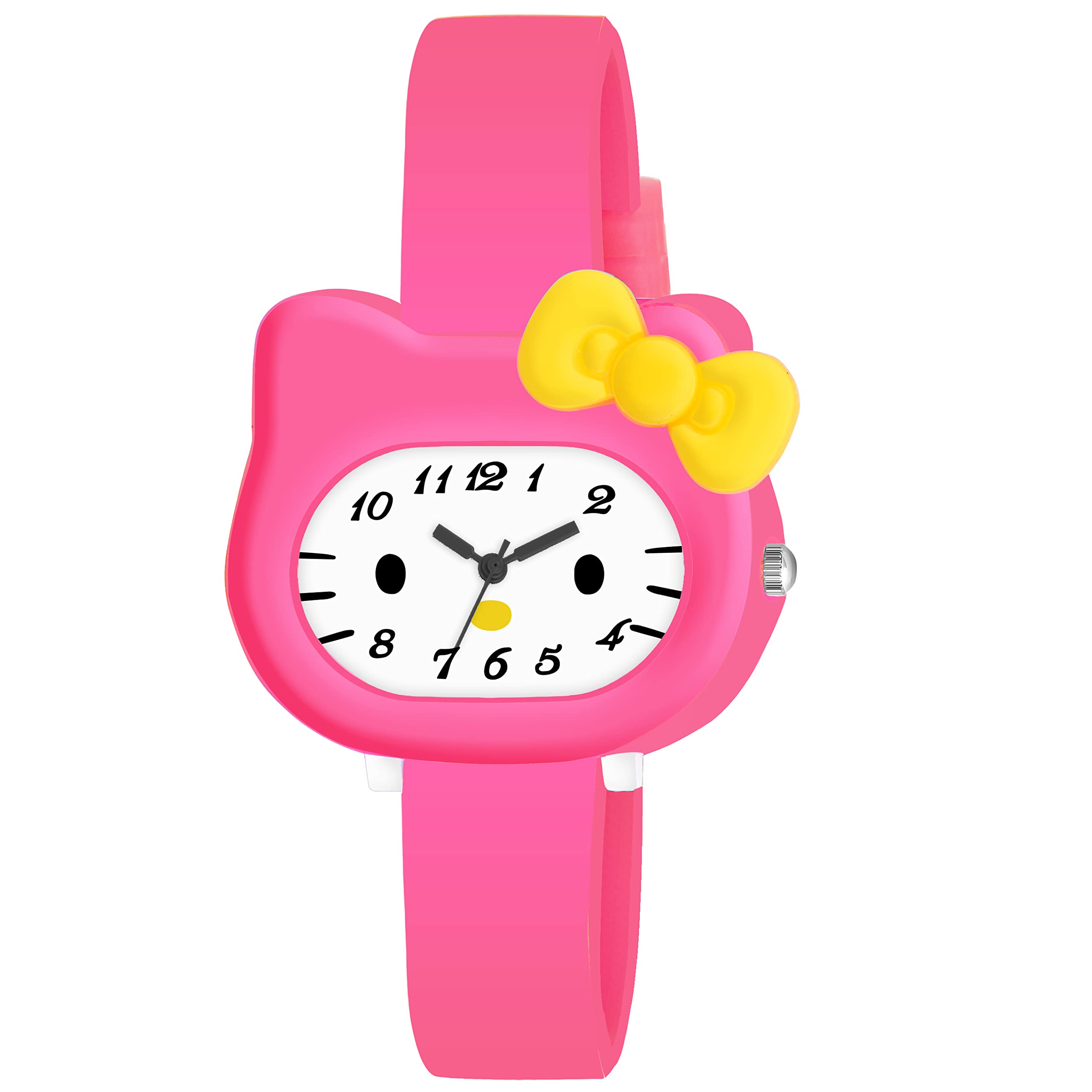 ON TIME OCTUS Silicone Girls Analog Hello Kitty Kids Watch For Girls (White Dial Dark Pink Coloured Strap), Band_Gold (B0C3959VY8) Amazon Price History, Amazon Price Tracker