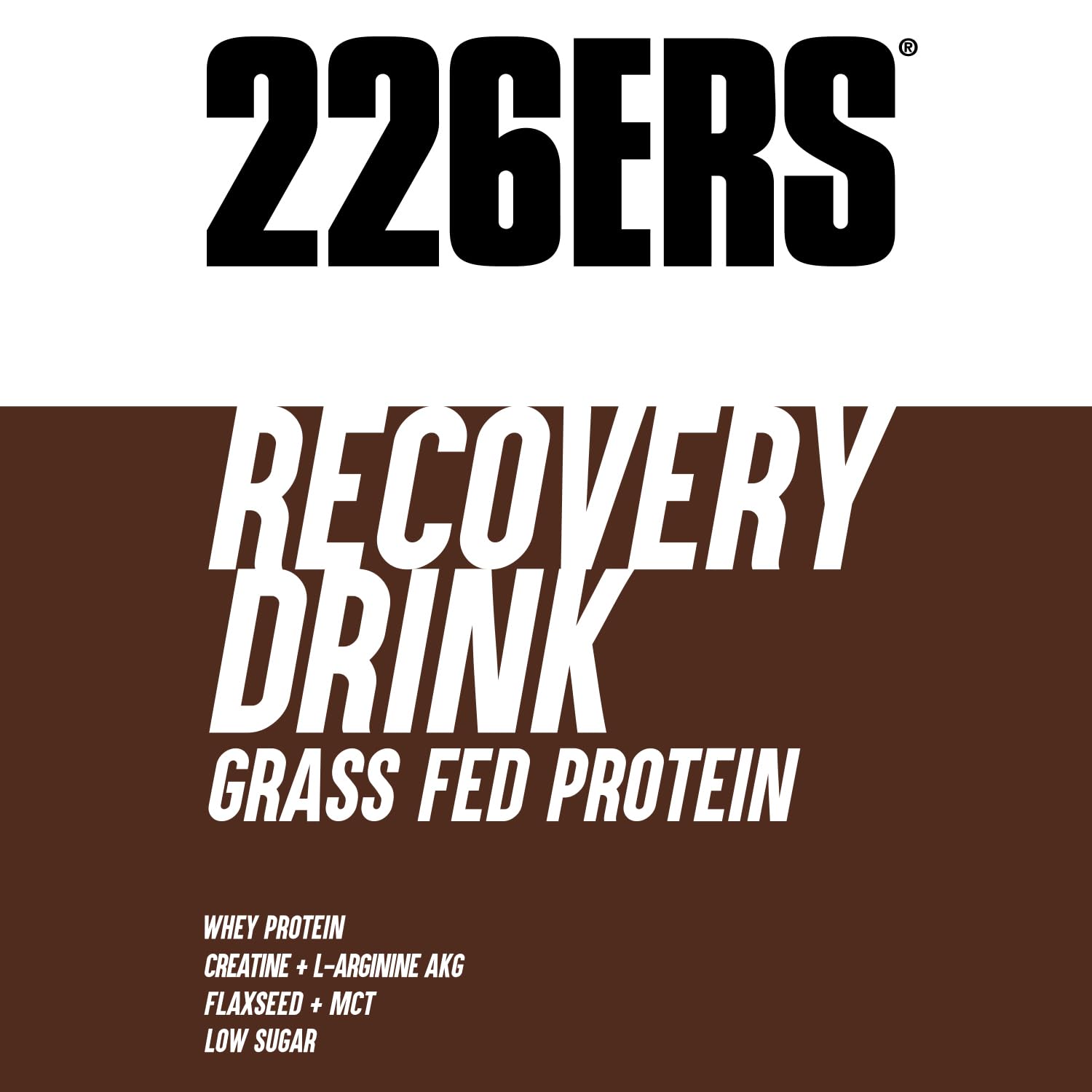 226ERS Recovery Drink | Integratore per il Recupero a base di Proteine Whey, Creatina, Carboidrati, Trigliceridi e L-Arginina, Senza Glutine, Cioccolato - 500 gr