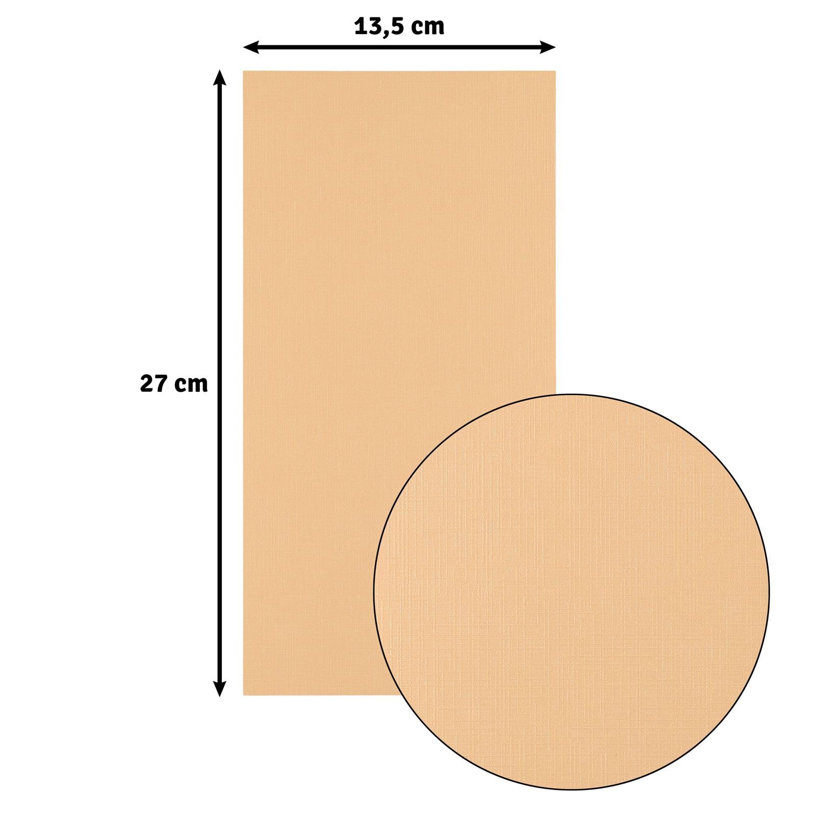 Florence Linen Cardstock 10.6 x 5.3 Inches Beige (Parchment), 100 Sheets of 250 GSM Coloured Paper - Image 2