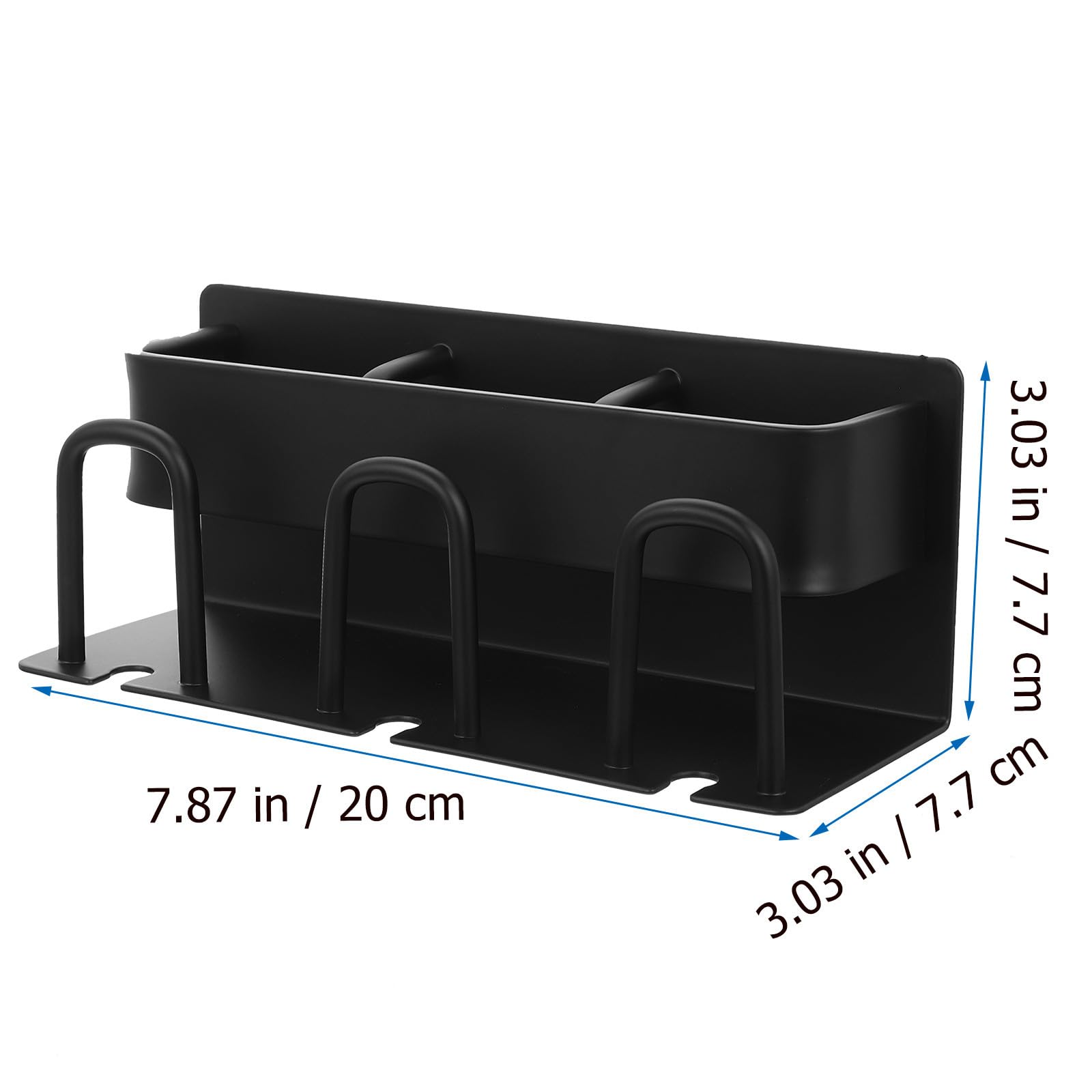 Porta Spazzolini da Parete in Alluminio Nero Organizer Bagno Multifunzionale per Spazzolini Elettrici e Dentifricio Supporto con Drenaggio Naturale per Bicchieri Facile da