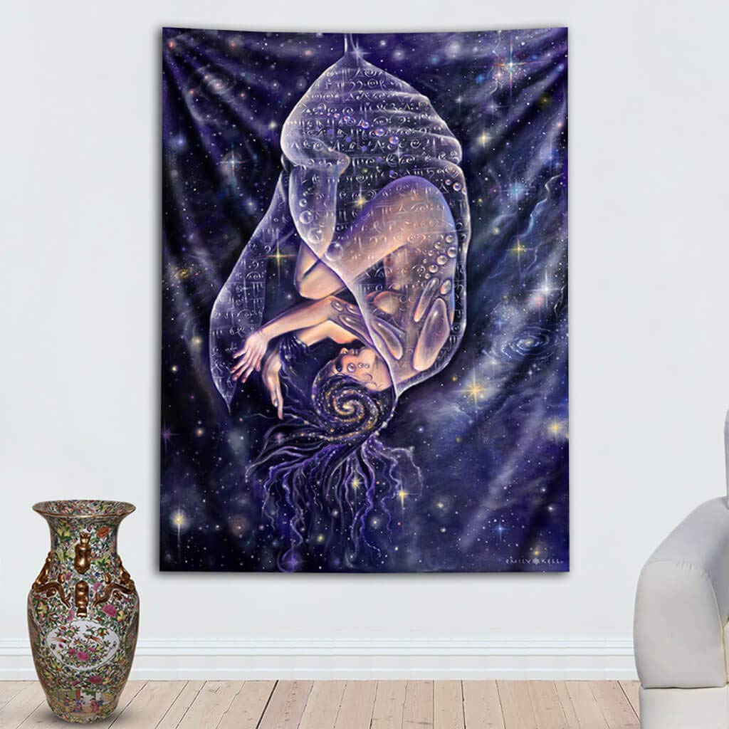 Third Eye Tapestries "The Alchemist” Wall Tapestry by Emily Kell - Psychedelic Art Tapestry - Hanging Modern Art Tapestry (60x80)