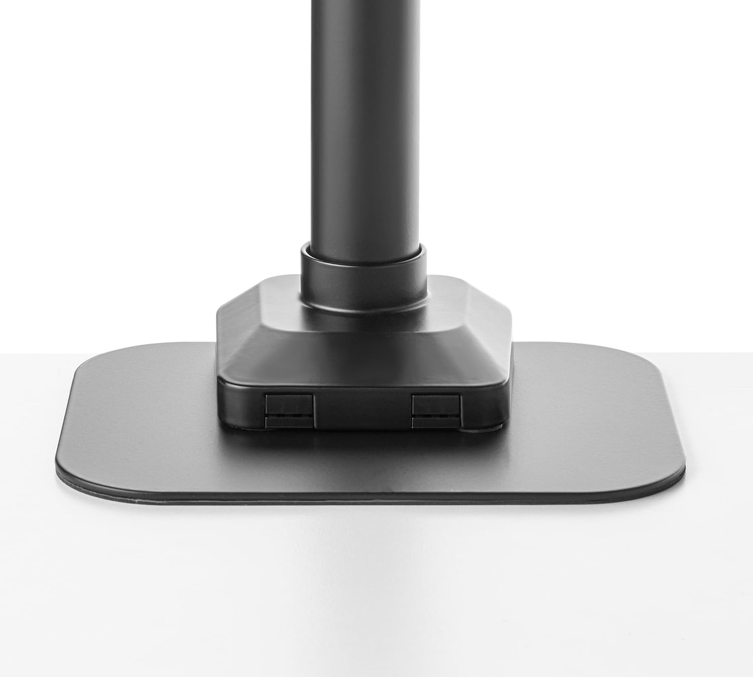 Gladiator Joe Premium Steel Reinforcement Bracket Mount Plate for Thin, Glass, and Other Fragile Table Tops, Compatible with Most Monitor Stand Rectangle-Clamp Installations