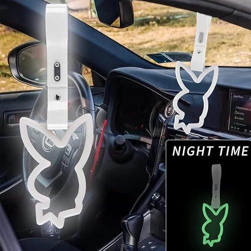 Miniatura 7 de Q1-TECH, JDM Tsurikawa - Anillo japonés para metro, tren, autobús, mango de coche, asa en forma de conejo, correa de mano, anillos de advertencia