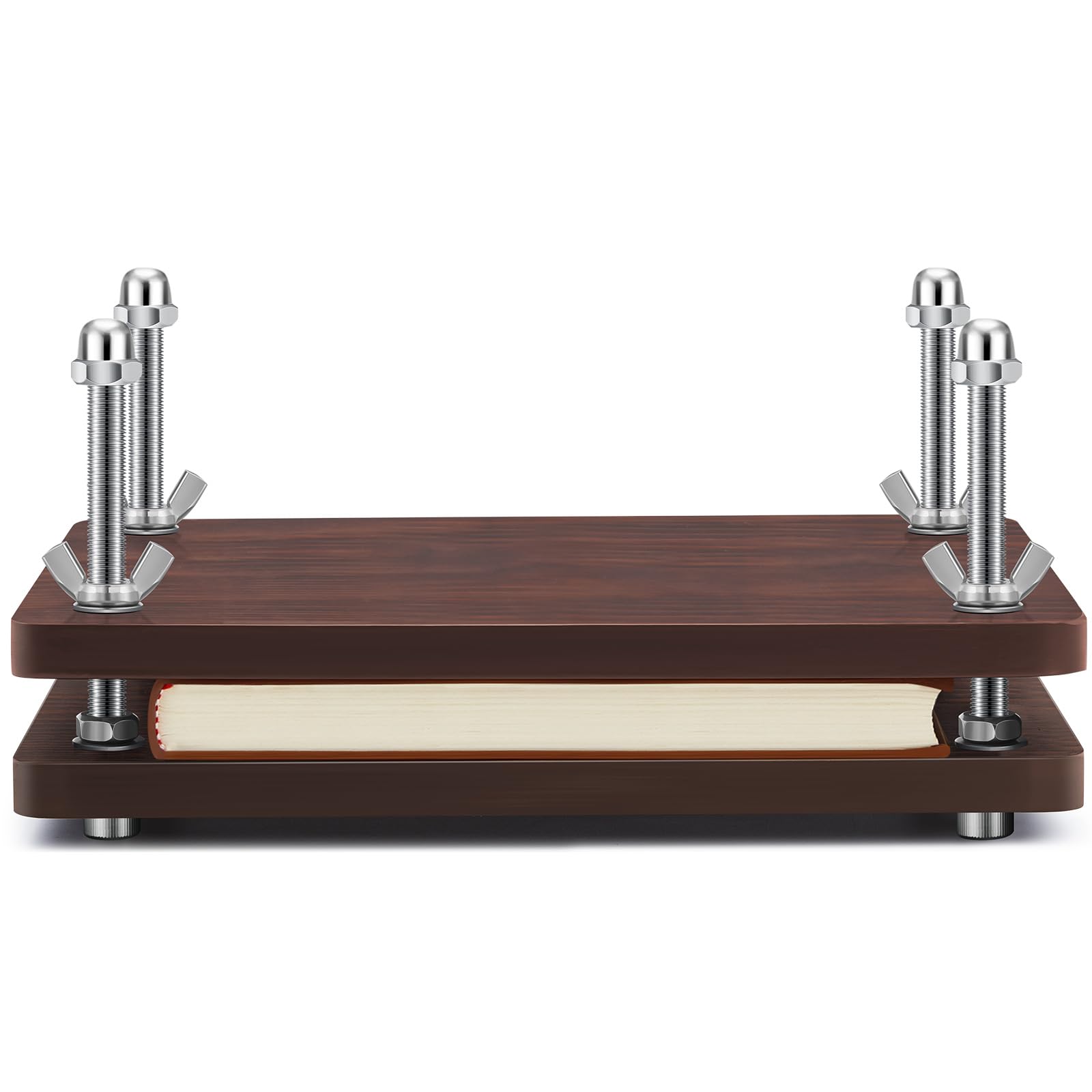 Sasylvia Book Press Bookbinding 11.6 x 7.9 Inch Bamboo Wooden Book Press Portable Book Binding Kits Handmade Book Binding Tools for Beginners Bookbinding Supplies