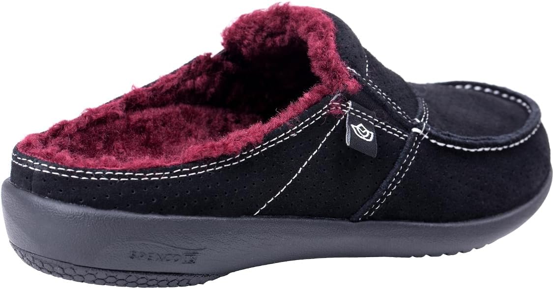 Revitalign Women's Siesta Plush Slipper, Black, 8