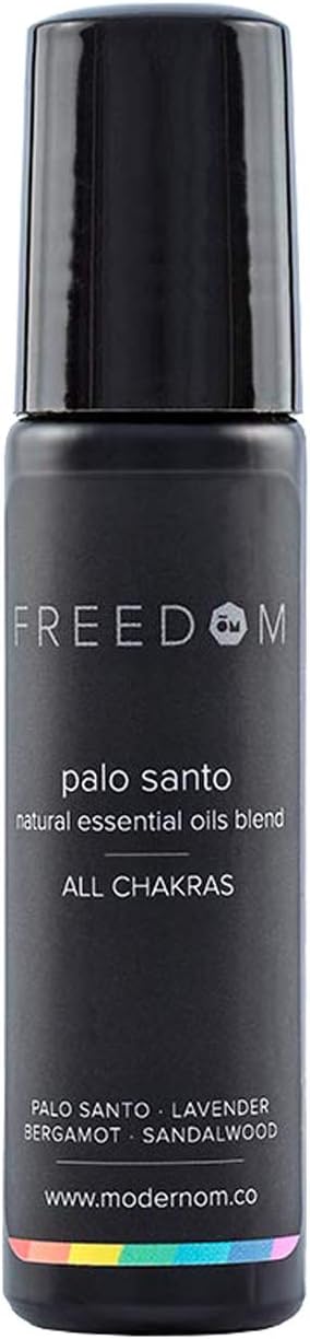 Modern ŌM Unisex Palo Santo Essential Oils Roll On | Hand Blended Scent with Palo Santo, Sandalwood, Lavender, Bergamot, and Jojoba | 100% Natural, Vegan, Sulfate Free, Relaxes & Uplifts | Made in USA