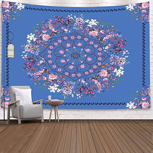 YYZCM Tapisserie Murale - Tapisserie Mandala - Mandala Tenture Murale Tapisserie Imprimée À La Main Coton pour La Décoration des Chambres-S/95x73cm Cover