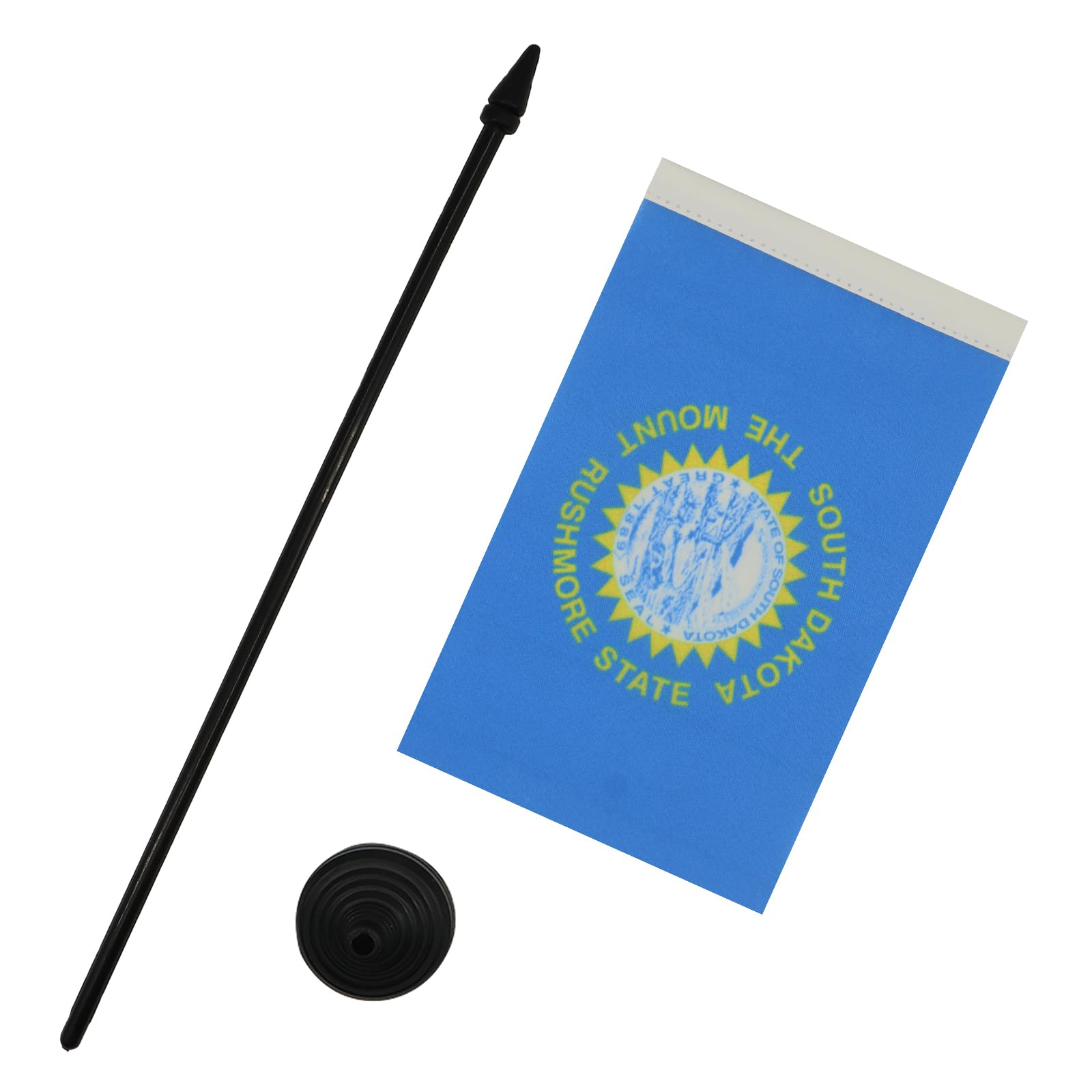 AZ FLAG, South Dakota Table Flag 4'' x 6'', US state of South Dakota Office Mini Banner 100% Polyester 15 x 10 cm - Image 4