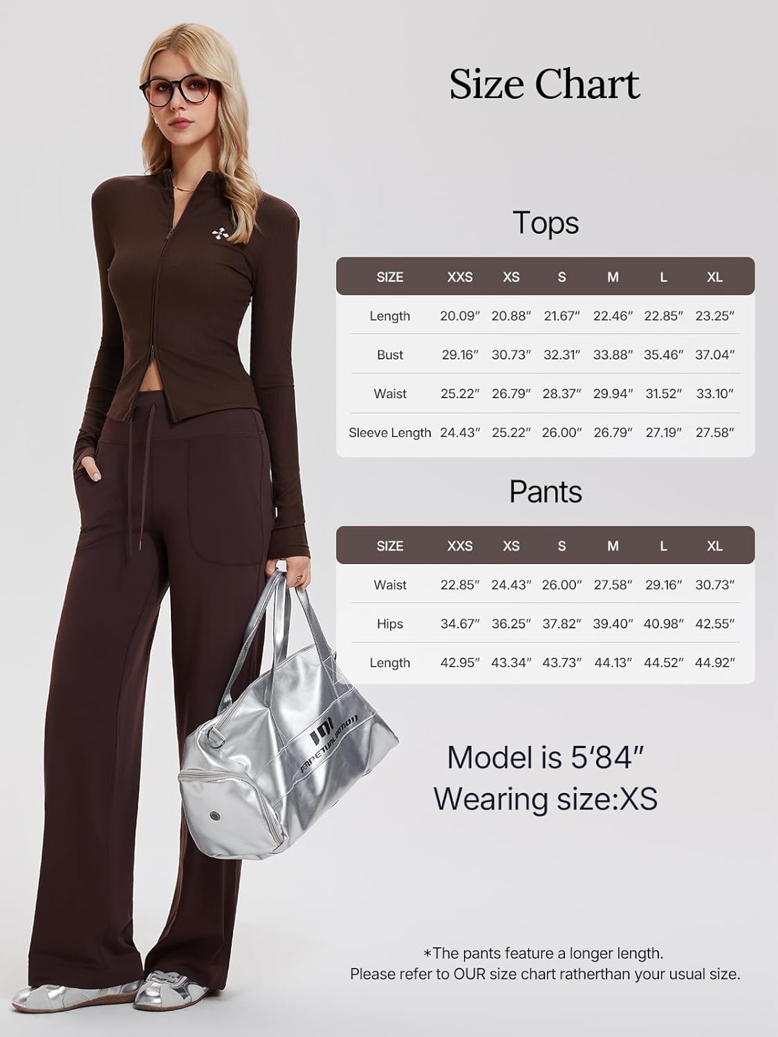 Women's 2 Piece Sets Double Zip Up Top Long Sleeve & Wide Leg Pant Lounge 2025 Fall Tracksuit Casual Sweatsuit Travel Outfit - Image 5