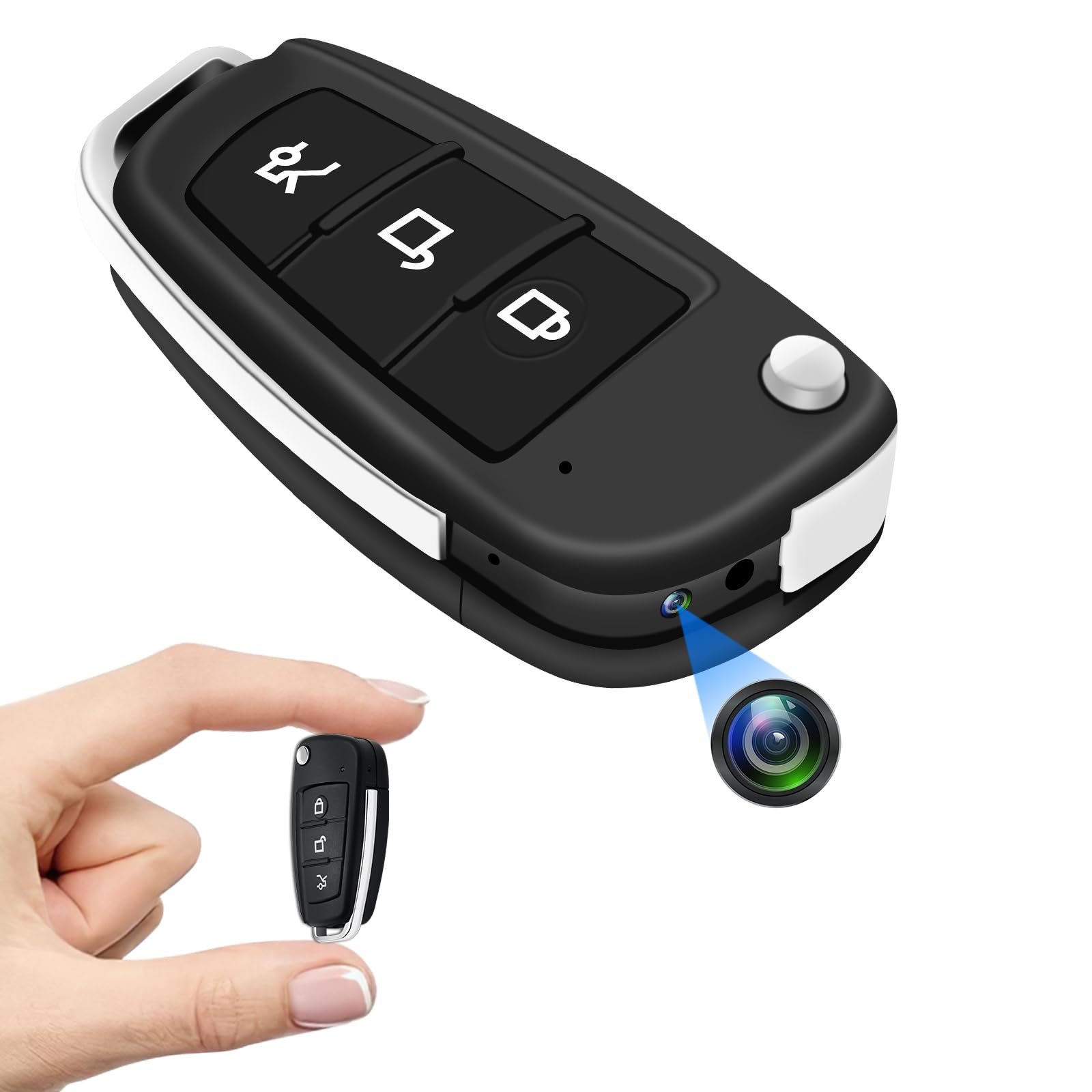 Mini BodyCam, 1080P HD Tragbare Kleine Kamera, MiniBody Kamera mit Nachtsicht/Bewegungsmelder Eingebautem Akku für Meetings/Outdoor-Aktivitäten