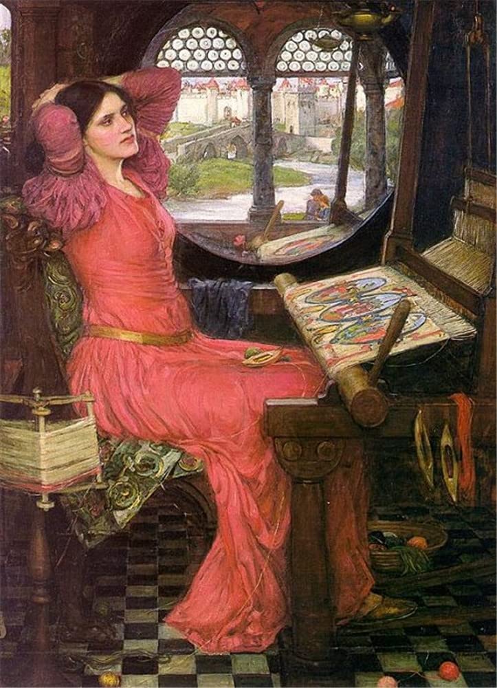 GOLDFI 5D Diamond Painting Kits The Works of John William Waterhouse - Charlotte Women - Wall Decoration Arts Crafts Mosaic Painting Gift 30×40cm