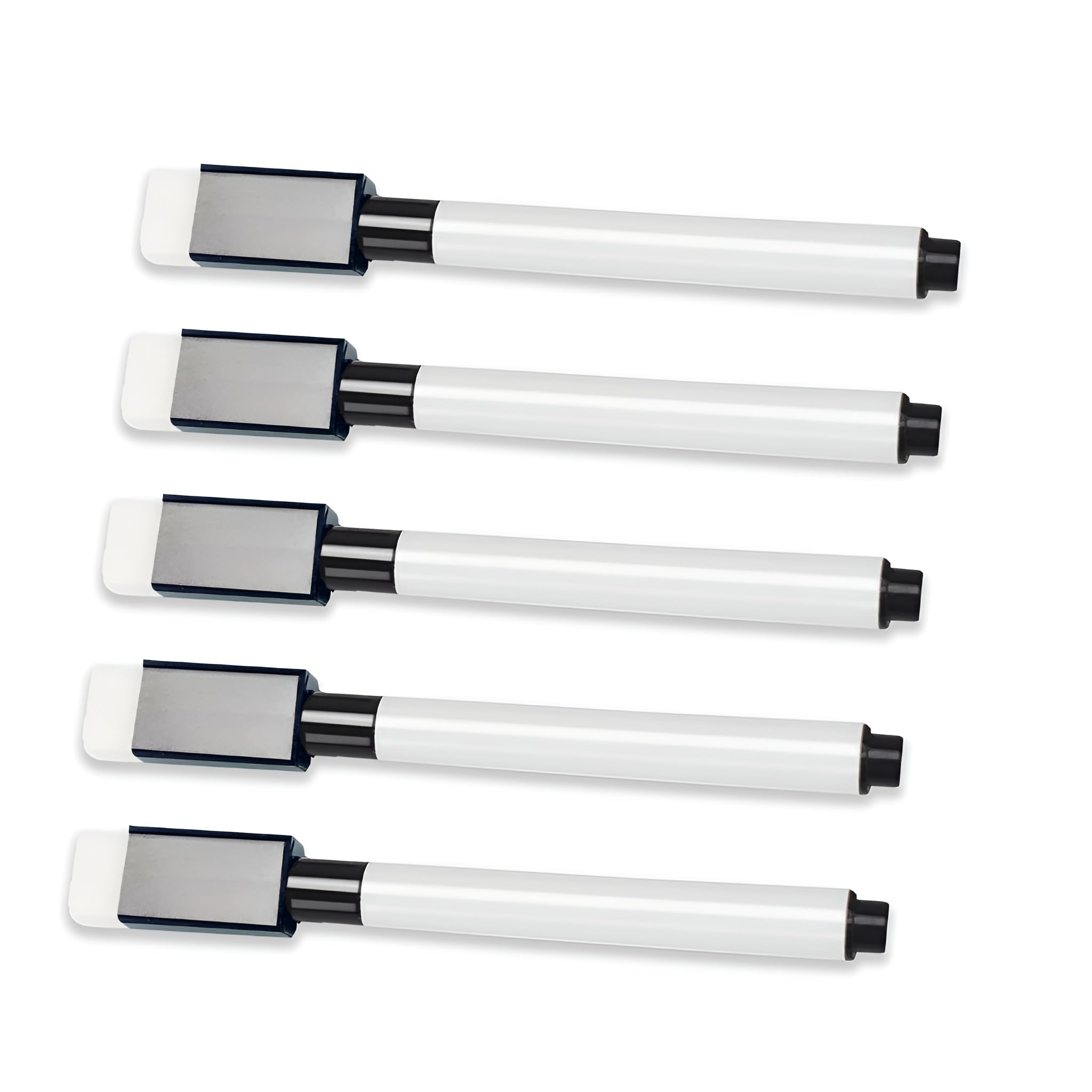 Eduway Magnetic Marker for White Board | Dry Erase Magnetic Pen for Fridge with Eraser Cap | Ultra Fine Tip & Low-Odor Erasable Markers | Perfect for Office, School & Classroom | Pack of 5 (Black)-image-28