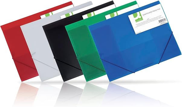 Q-Connect A4 Elasticated Folio - Green