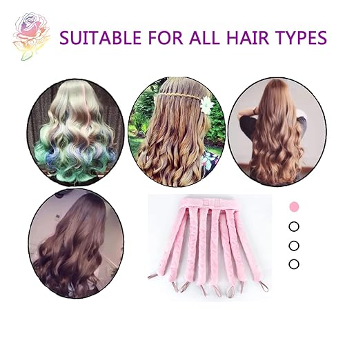 Miniatura 3 de Tirdkid Diadema de varilla rizadora sin calor diseño de pulpo mejorado 2022 rizador de cabello sin calor con rizos extraíbles y ajustables sin calor