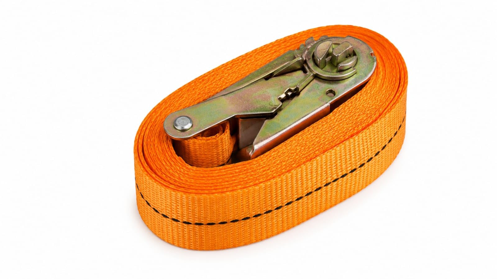 Cargo Tie Down Ratchet Strap 25mm x 5m 1.5 Ton Heavy Duty Belt | Pack of 1, Safety Lock, Luggage Strap, Orange Colour, 1500kg Capacity-image-45