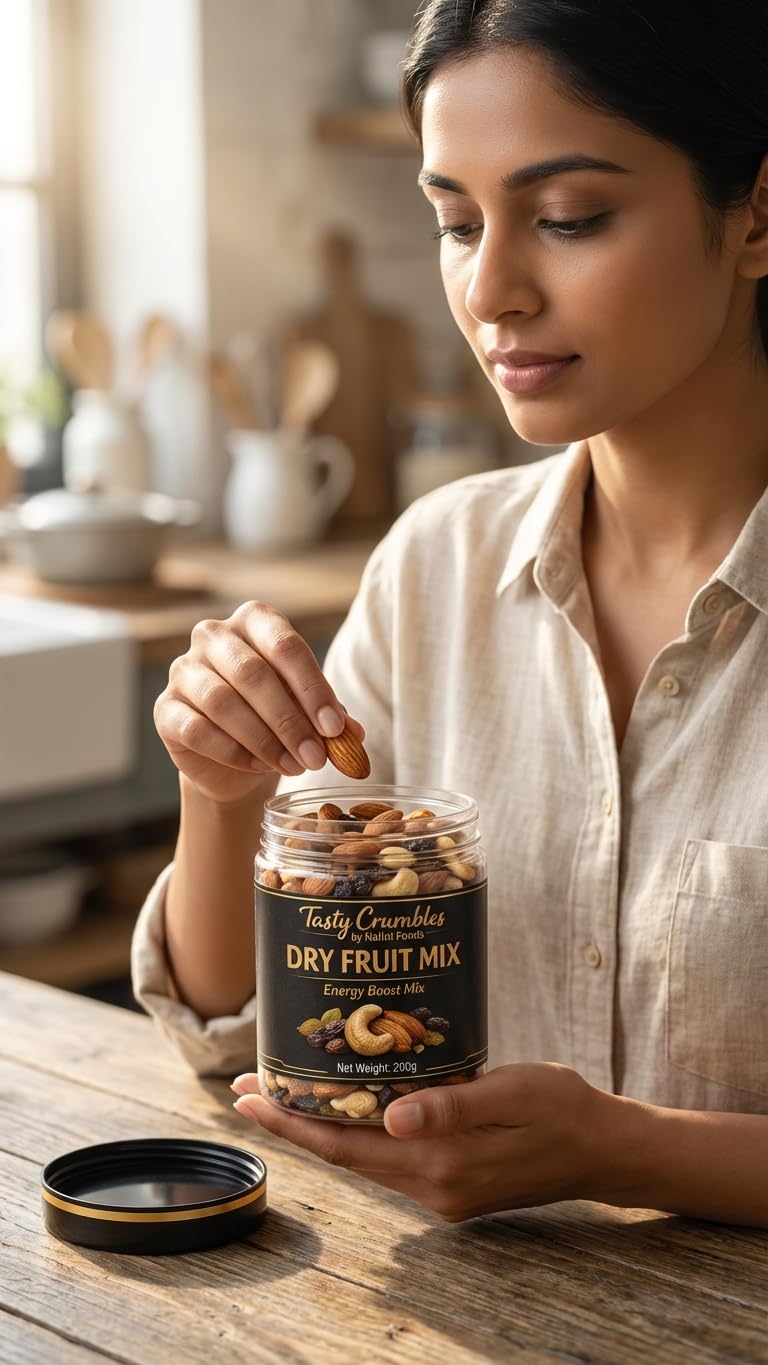 Tasty Crumbles Premium Mix Dry Fruit, Almonds, Cashews, Raisins, Pistachios, Dried Cranberries, 2 pack combo 200g 2
