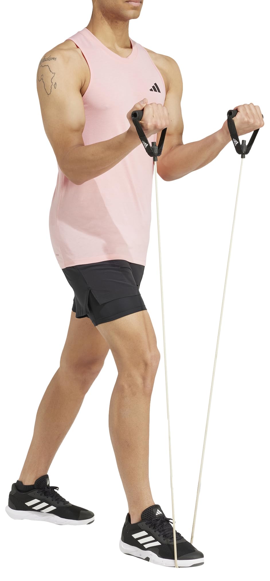 adidas Mężczyźni Train Essentials Feelready Training Sleeveless Tee, semi pink spark/black, XXL