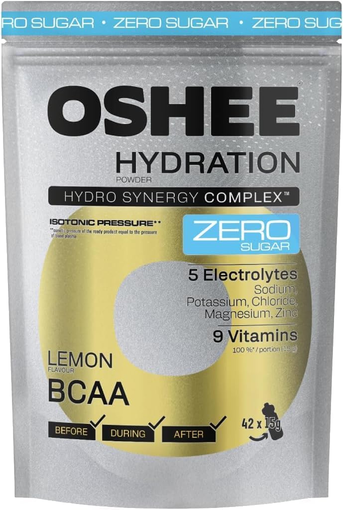 OSHEE Hydration Zero Sugar proszek Lemon BCAA 630 g