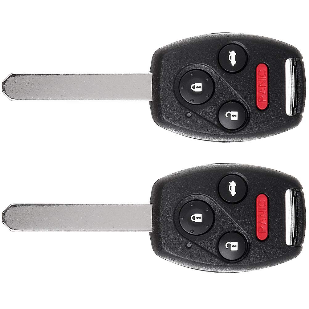 ZENITHIKE Replacement Keyless Entry for Smart Proximity Remote Key Fob Keyless 4 buttons with Key Blade fit for 04 05 06 07 08 09 10 11 12 for Honda for Accord for CR-V X 2 ship From USA