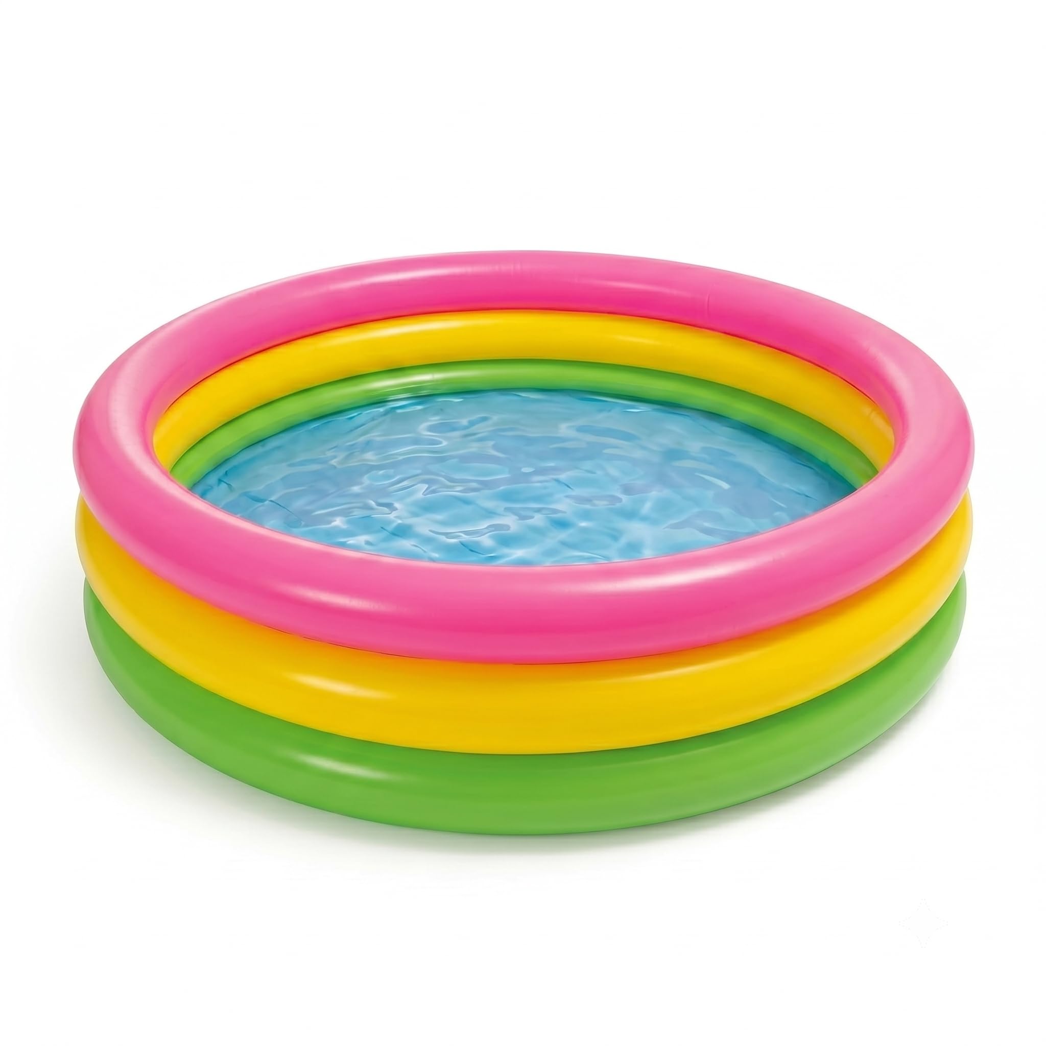 Inflatable Paddling Pool for Kids – 168 x 46 cm | 4-Ring Round Outdoor Garden Pool | Age 3+ | Sunset Glow Colour Design | Easy Set Up | BPA-Free Durable PVC | Summer Water Play