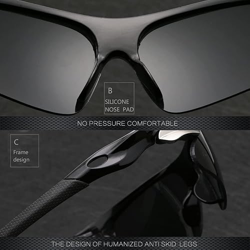 Miniatura 4 de Polarized Sports Sunglasses Cycling Glasses UV 400 Protection Sunglasses for Mens Womens