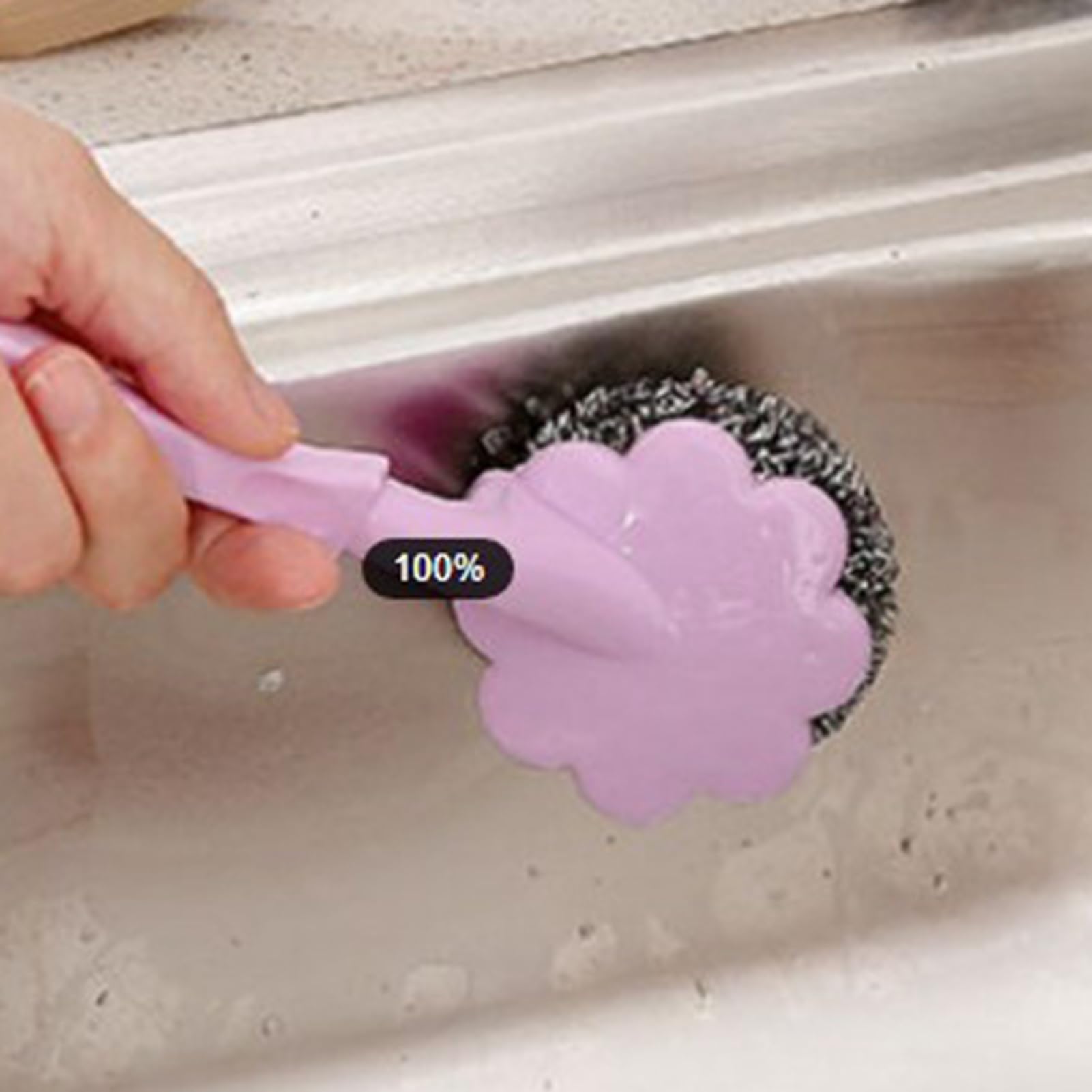 Mayaaran Spazzole Per Piatti Con Manico E Dispenser Sapone Ricaricabile, Confezione Da 2, Grigie, Multiuso Per Cucina E Bottiglie - 3