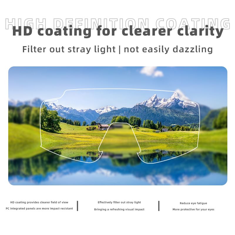 Generic Motorcycle Riding Glasses Photochromic Lens Bike Goggles UV Protection For Riding,Running,and Fishing (Transparent powderframe+intelligent colorchanging powder darkening powder sheet)