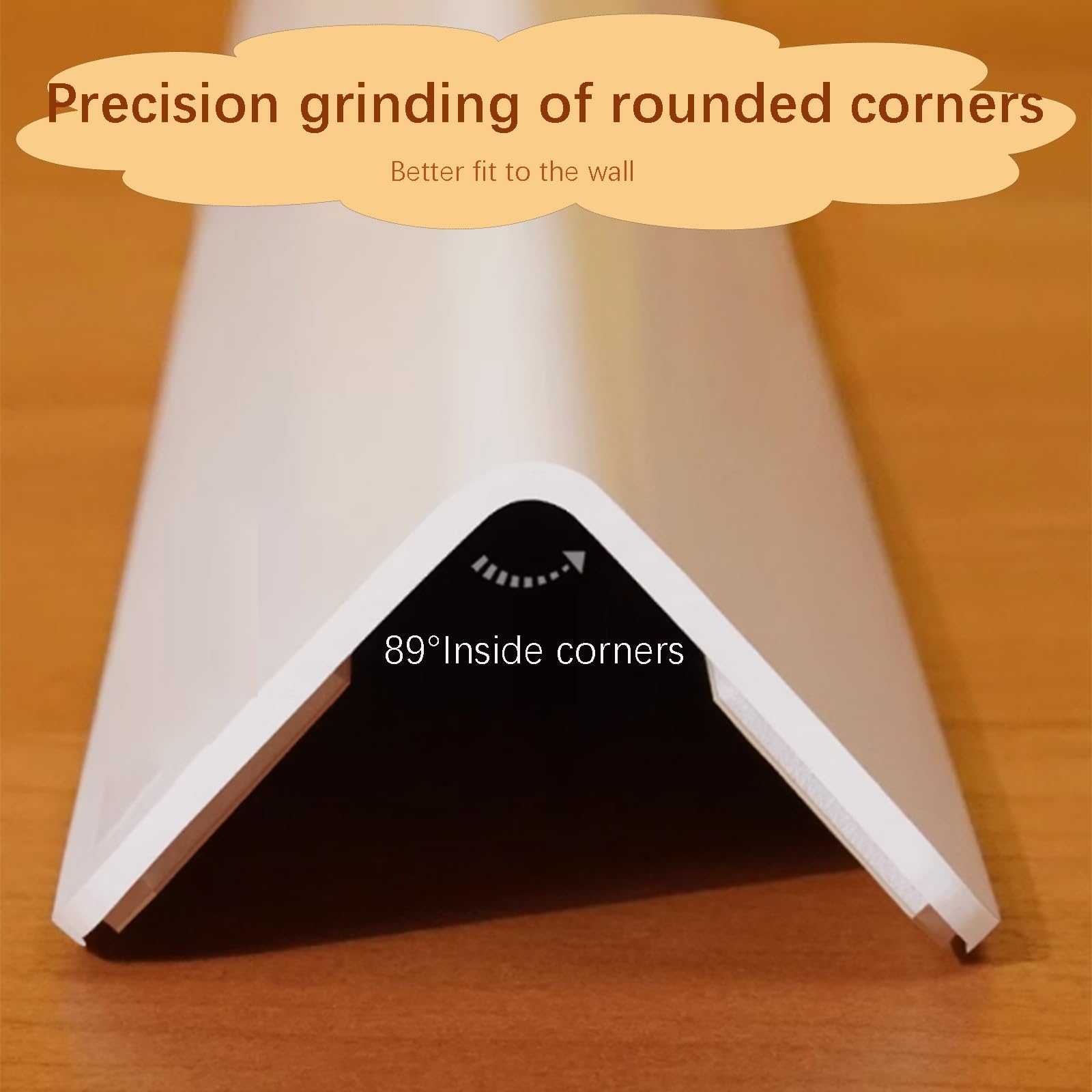Protección de esquina de pared de aluminio multifunción L Sd Ed Guard Impact Ber (blanco 31 pulgadas/80 cm) seguro para el hogar para niños y mascotas