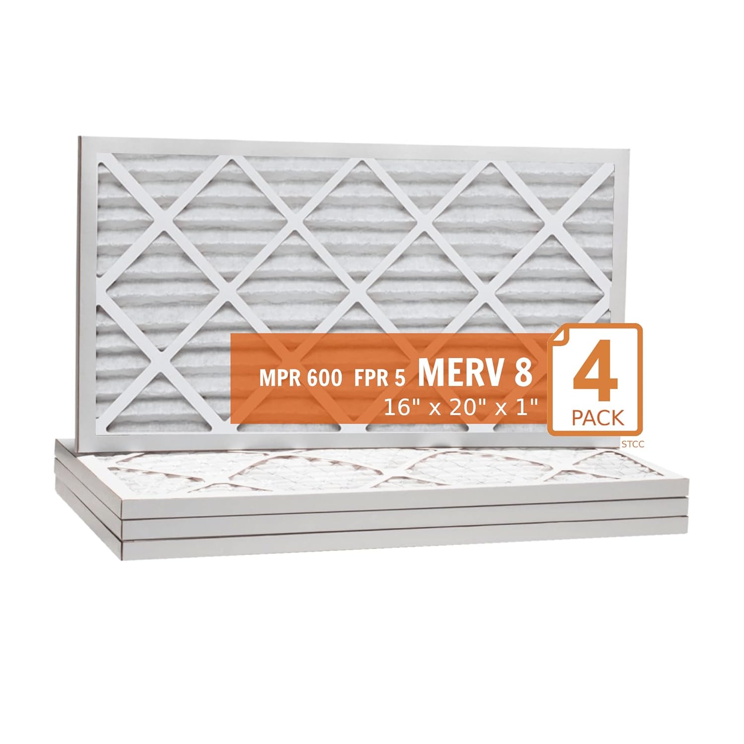 Lamons 16"x20"x1" Xtreme Plus Air Guard MERV 8 Filter (4 Pack)