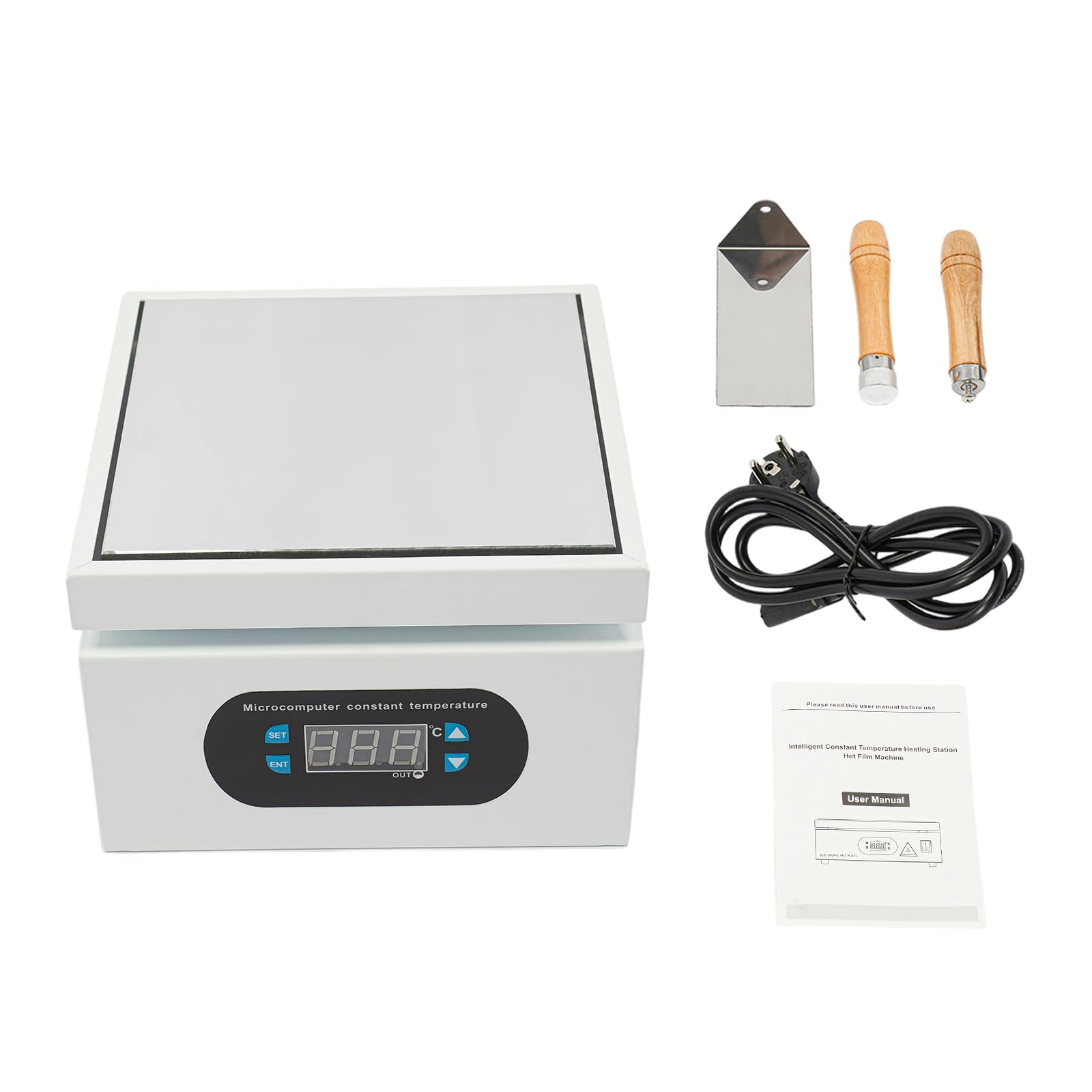 Elektrische Löt Heizplatte 500W Vorheizstation LCD Heiztisch 150x150mm Weiß