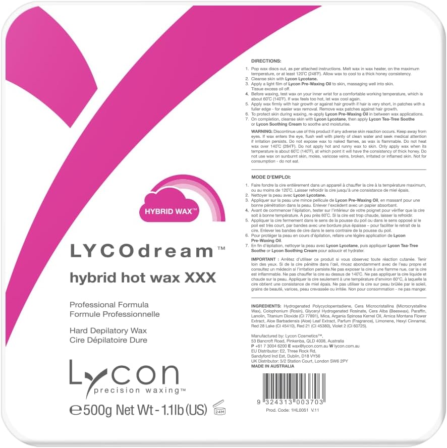 LycoDream Hybrid Wax Stripless Hard Wax 17.6 oz