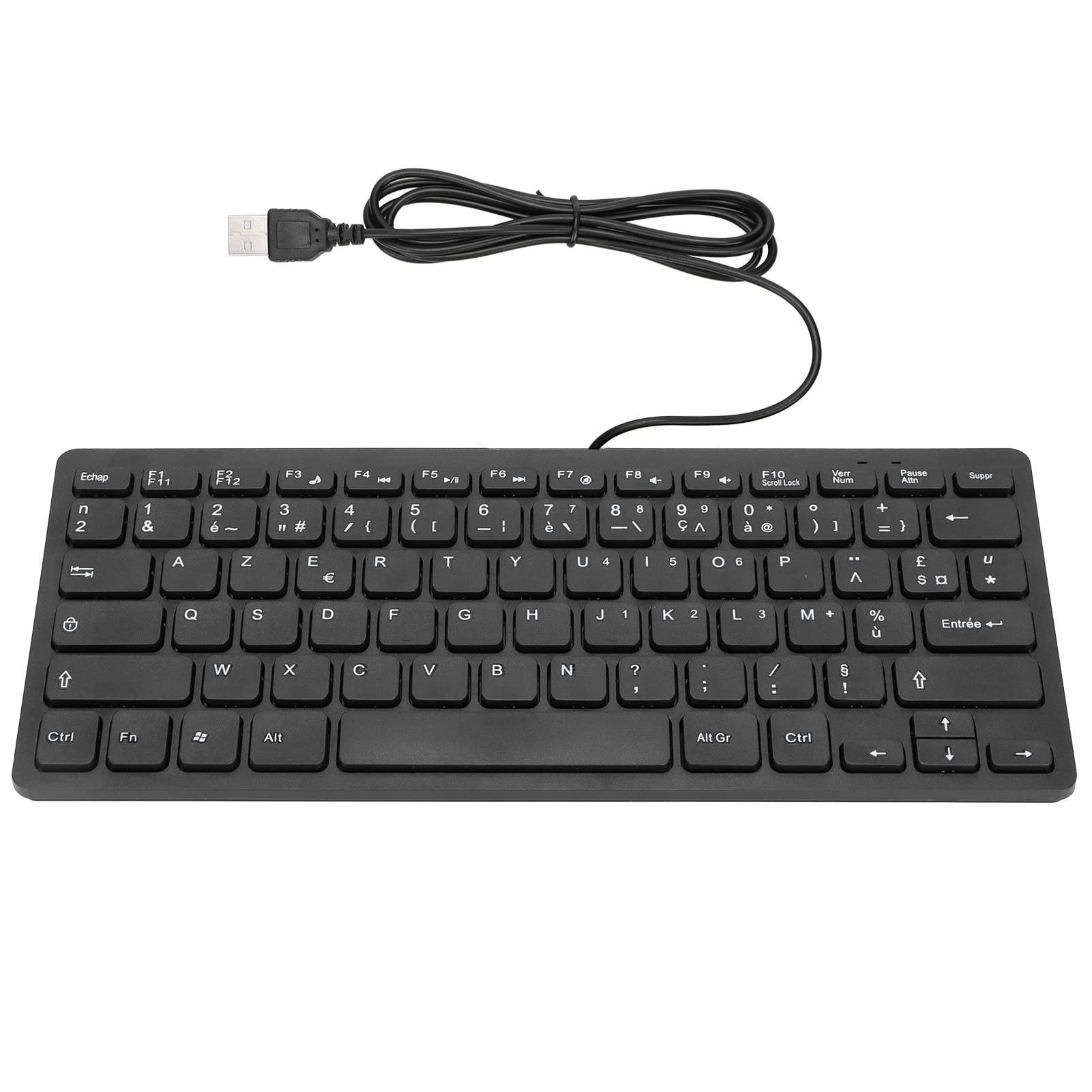 – Ultra Thin Mini Wired Keyboard Russian Keyboard French Keyboard German Keyboard 78-Key Bilingual Keyboard For Pc Notebook Computers (French AZERTY Layout)