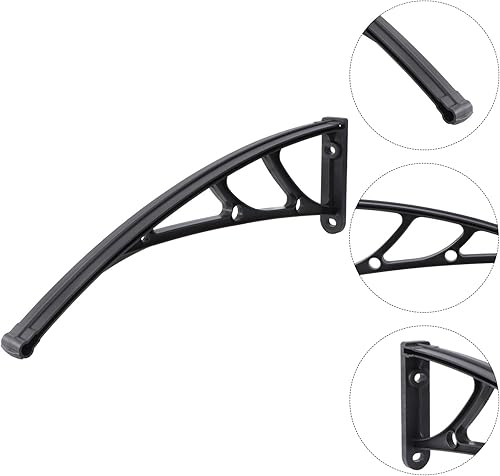 Miniatura 9 de Angoily 8 soportes de metal para toldos, soportes en L, cubiertas de patio resistentes para sombra y ventana de lluvia, soporte de barandilla de