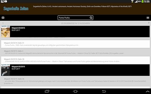 SAGENHAFTE ZEITEN Archiv-App