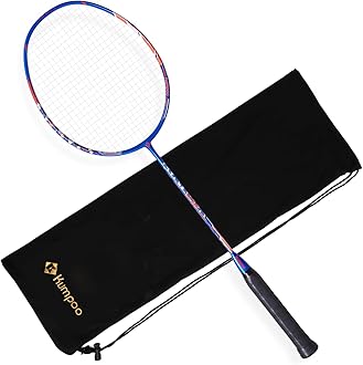 KUMPOO Badminton Racket Professional | Carbon Fiber Badminton Racket Set with Grip&Bag Pro Badminton Racquet Lightweight for Beginner, Intermediate Players Outdoor Games