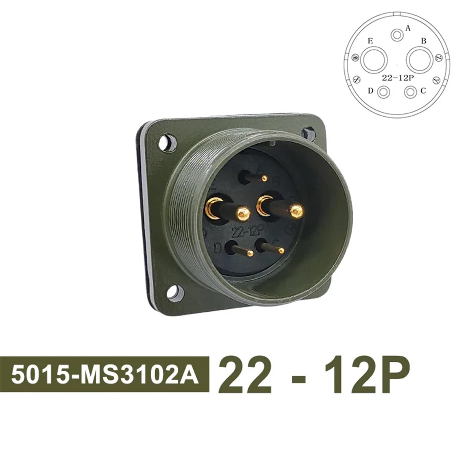 Connecteurs circulaires MIL-C 5015 MIL STD 22-2 22-12 22-22 Militaire MS3102A MS3106A MS3108A 1 pièce